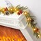 Christmas Garland with Lights, 6FT Artificial Red Berry Xmas Garland and Pinecones, Battery Operated with 20 Globe LEDs for Mantle, Front Door, Stairs Railing, Home Holiday, Indoor, Outdoor Decor